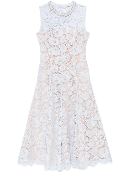 Fine-Lace Midi Dress