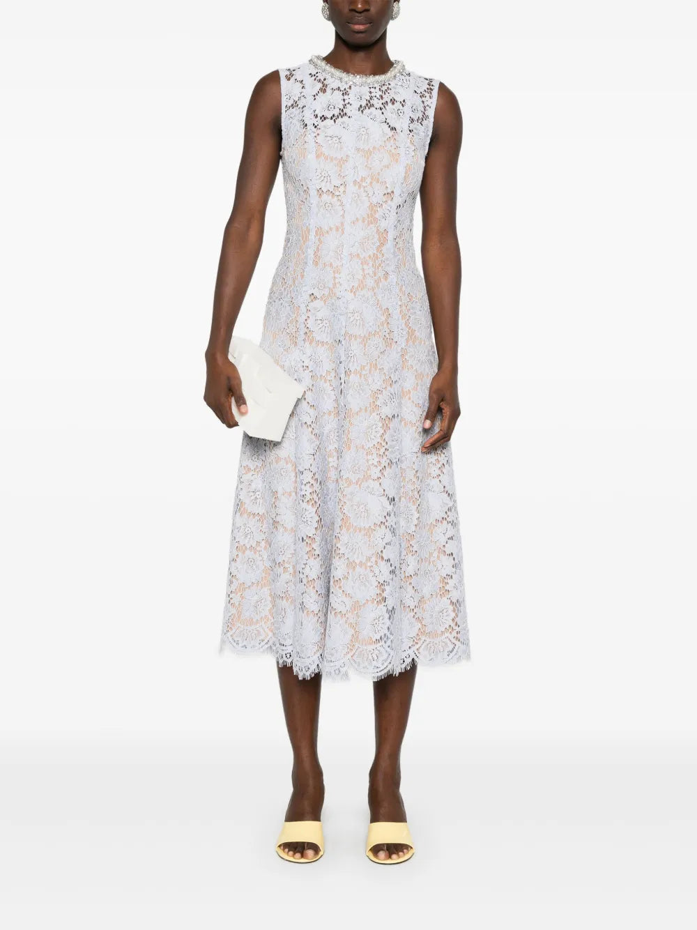 Fine-Lace Midi Dress