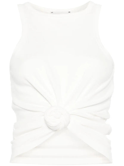 Rose-Appliqué Tank Top