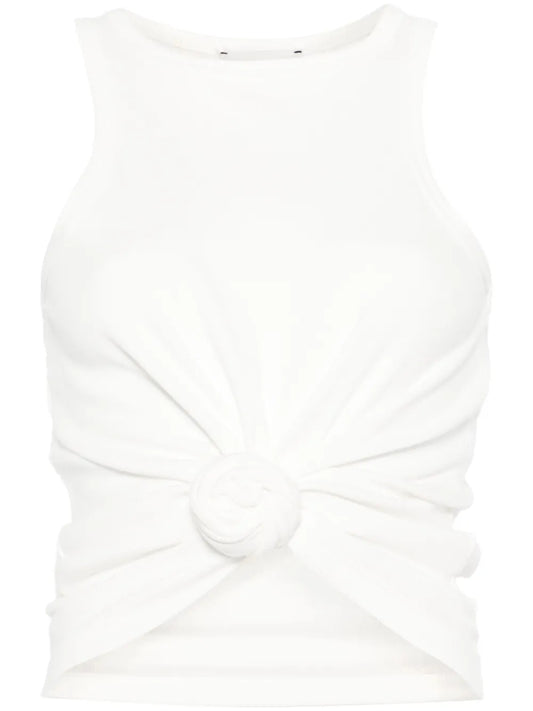 Rose-Appliqué Tank Top