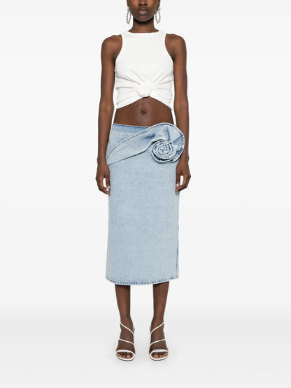 Rose-Appliqué Tank Top