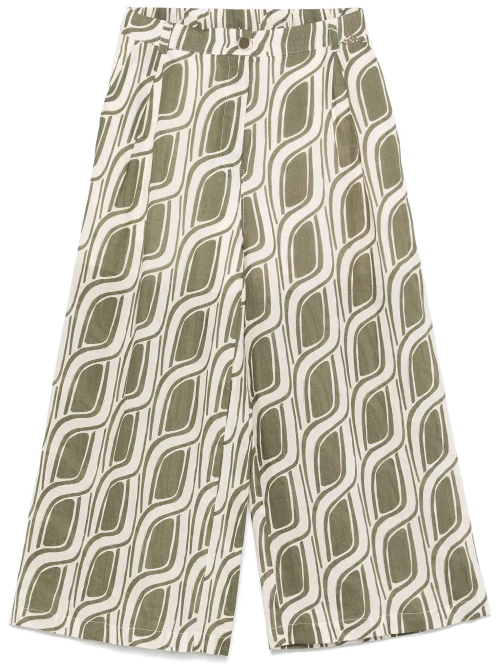 Abstract-Print Trousers