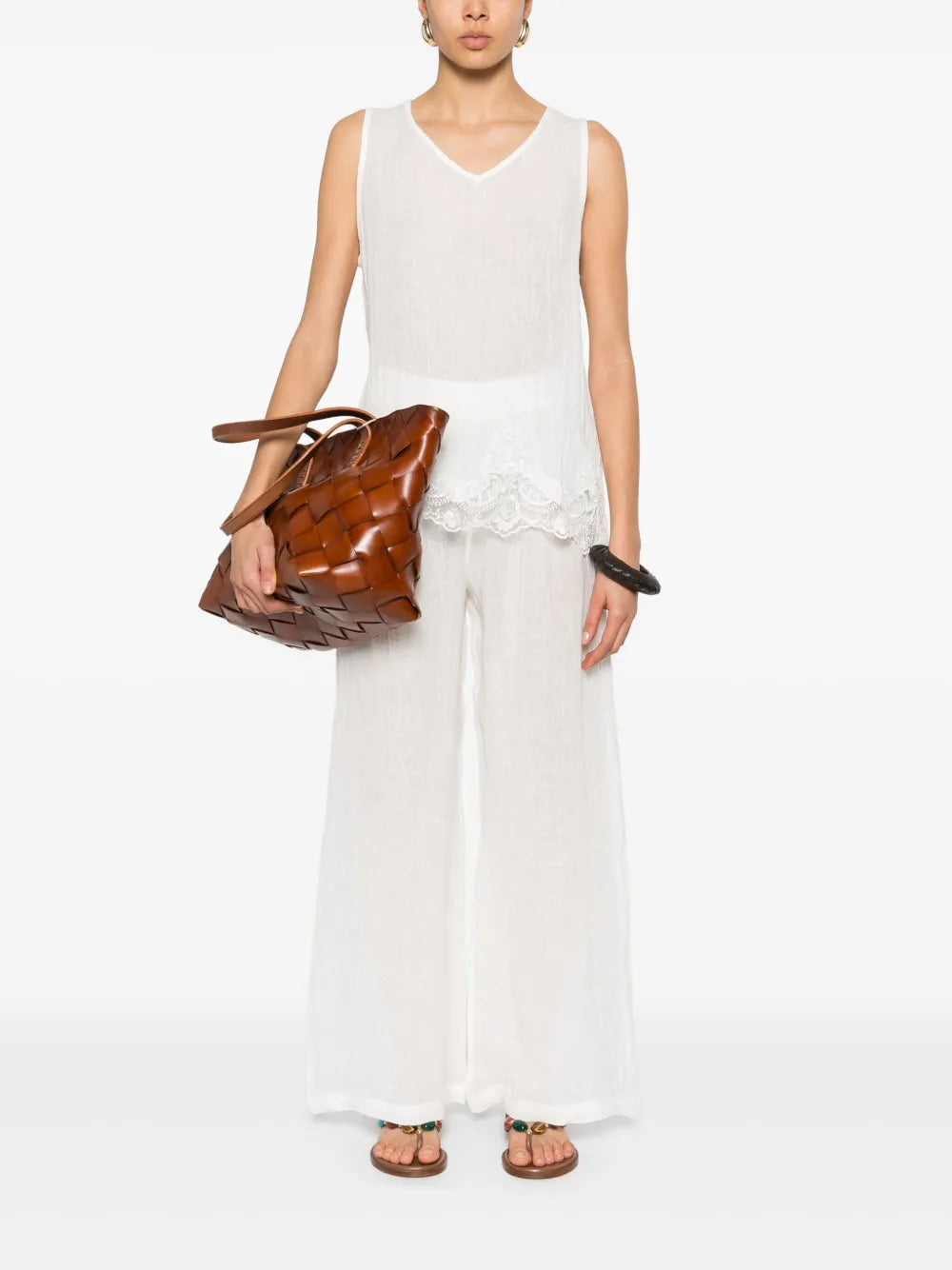 Corded Lace-Detail Top
