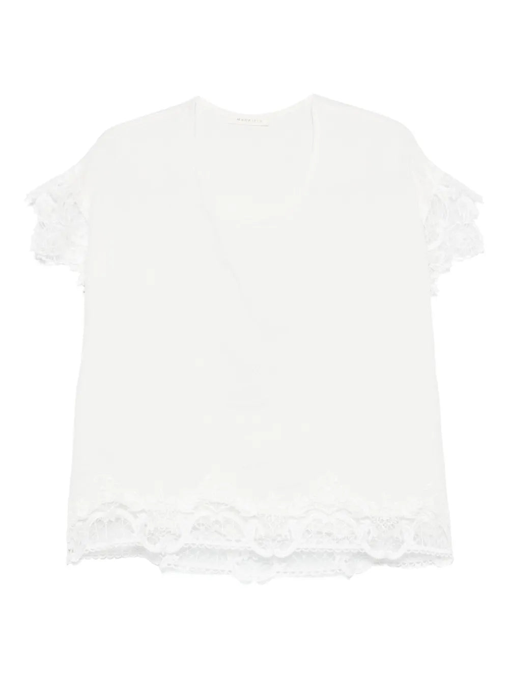 Corded Lace-Trim Blouse