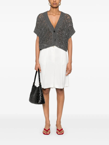 Sequin-Embellished Cardigan