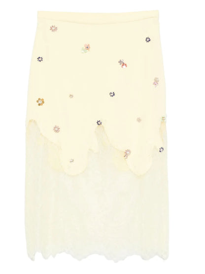 Crepe Cady Midi Skirt