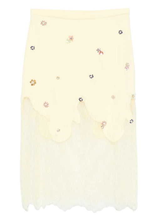 Crepe Cady Midi Skirt