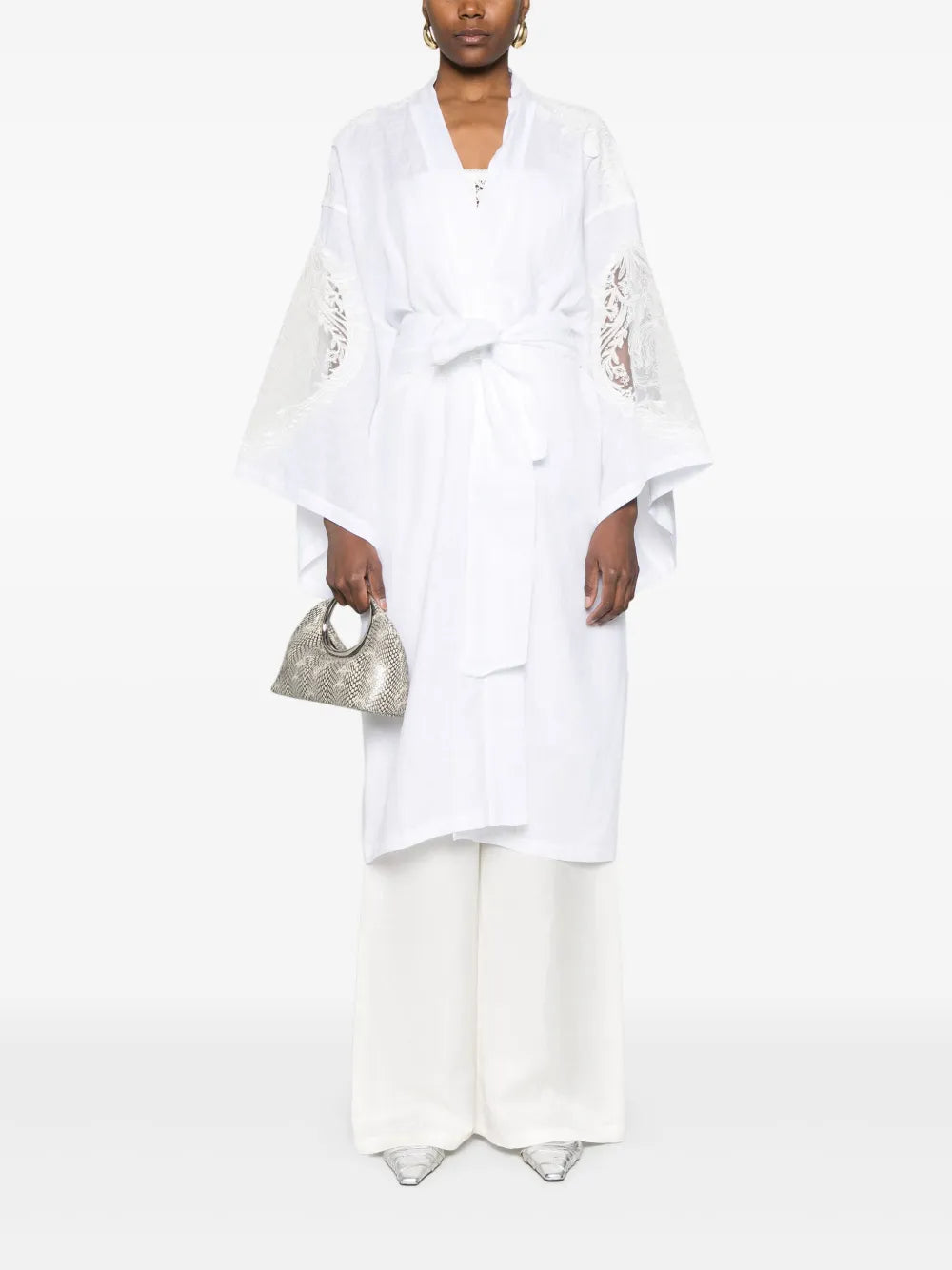Lace-Detailed Coat