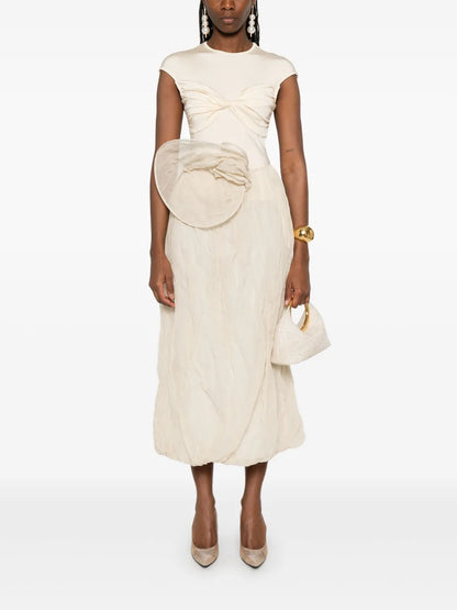 3D-Detailed Midi Skirt