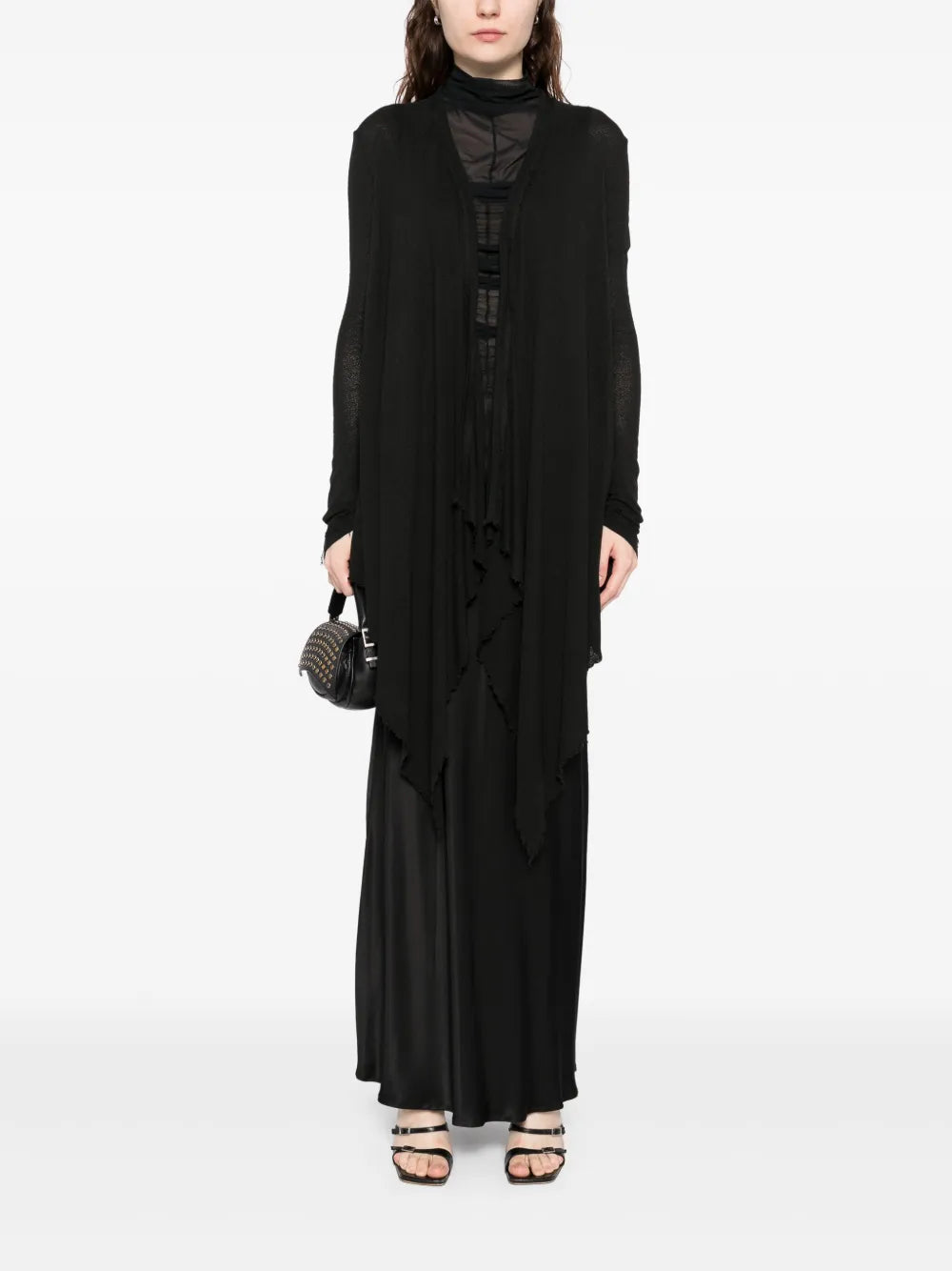 Open-Front Asymmetric Cardigan