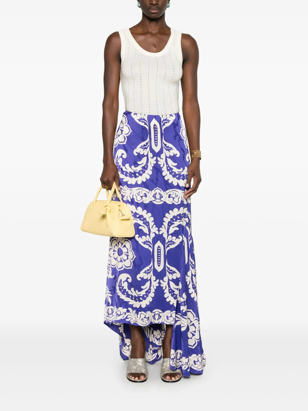 Asymmetric Midi Skirt