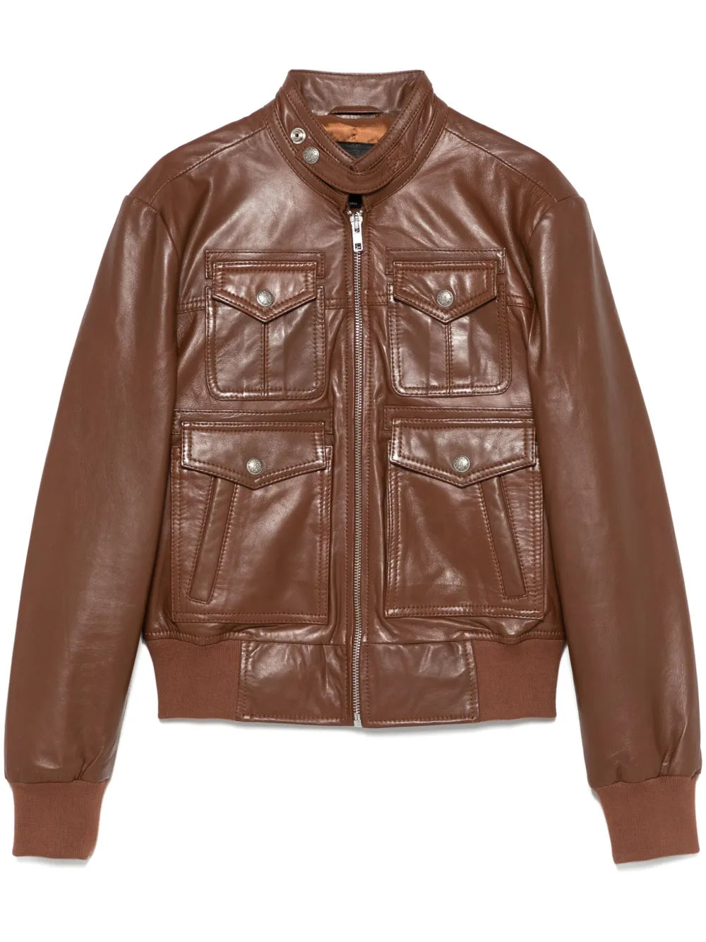 Zip-Up Leather Jacket