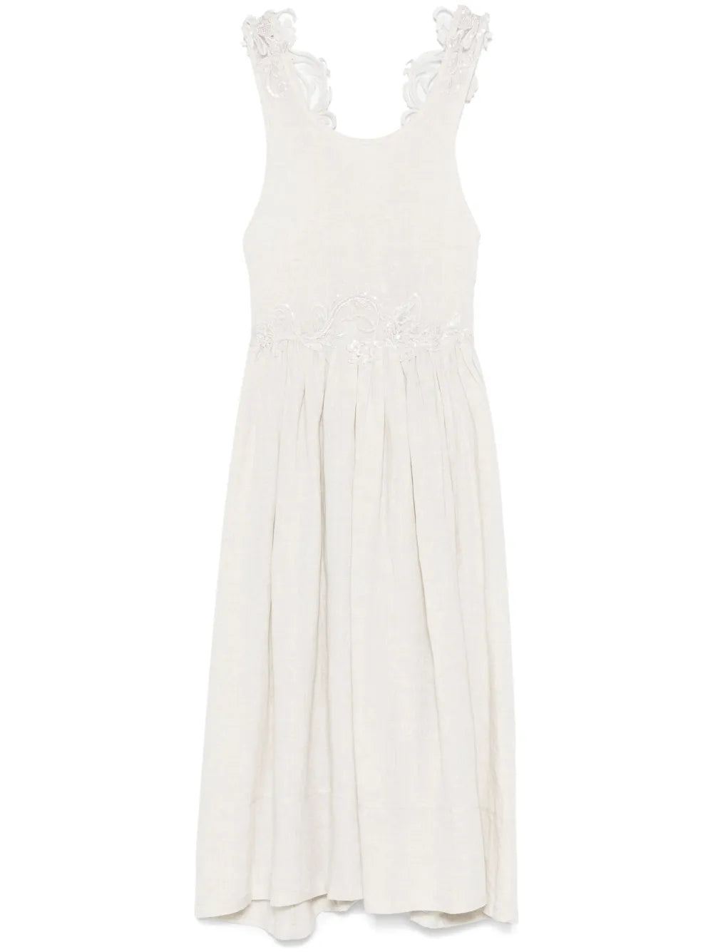 Lace-Detailed Midi Dress