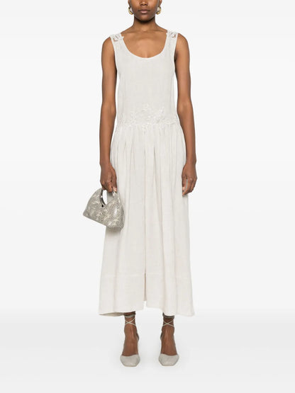 Lace-Detailed Midi Dress