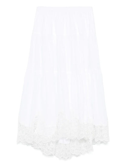 Lace-Trim Maxi Skirt