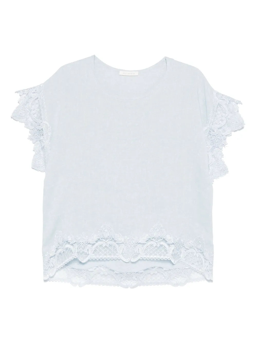 Corded Lace-Trim Blouse