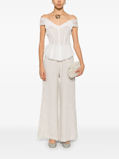 Lace-Detailed Trousers