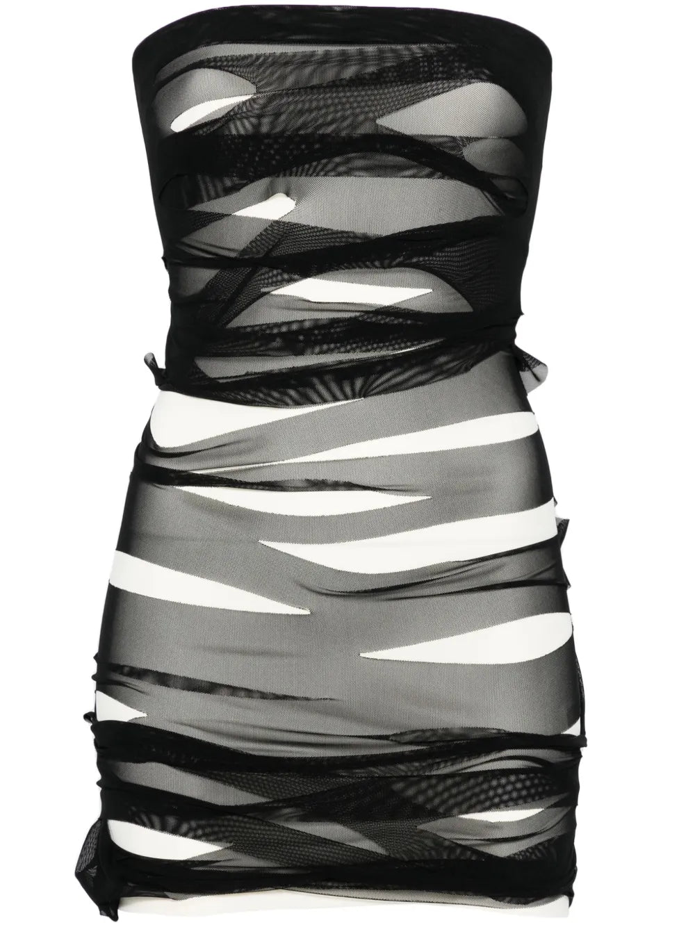 Distressed-Finish Mini Dress
