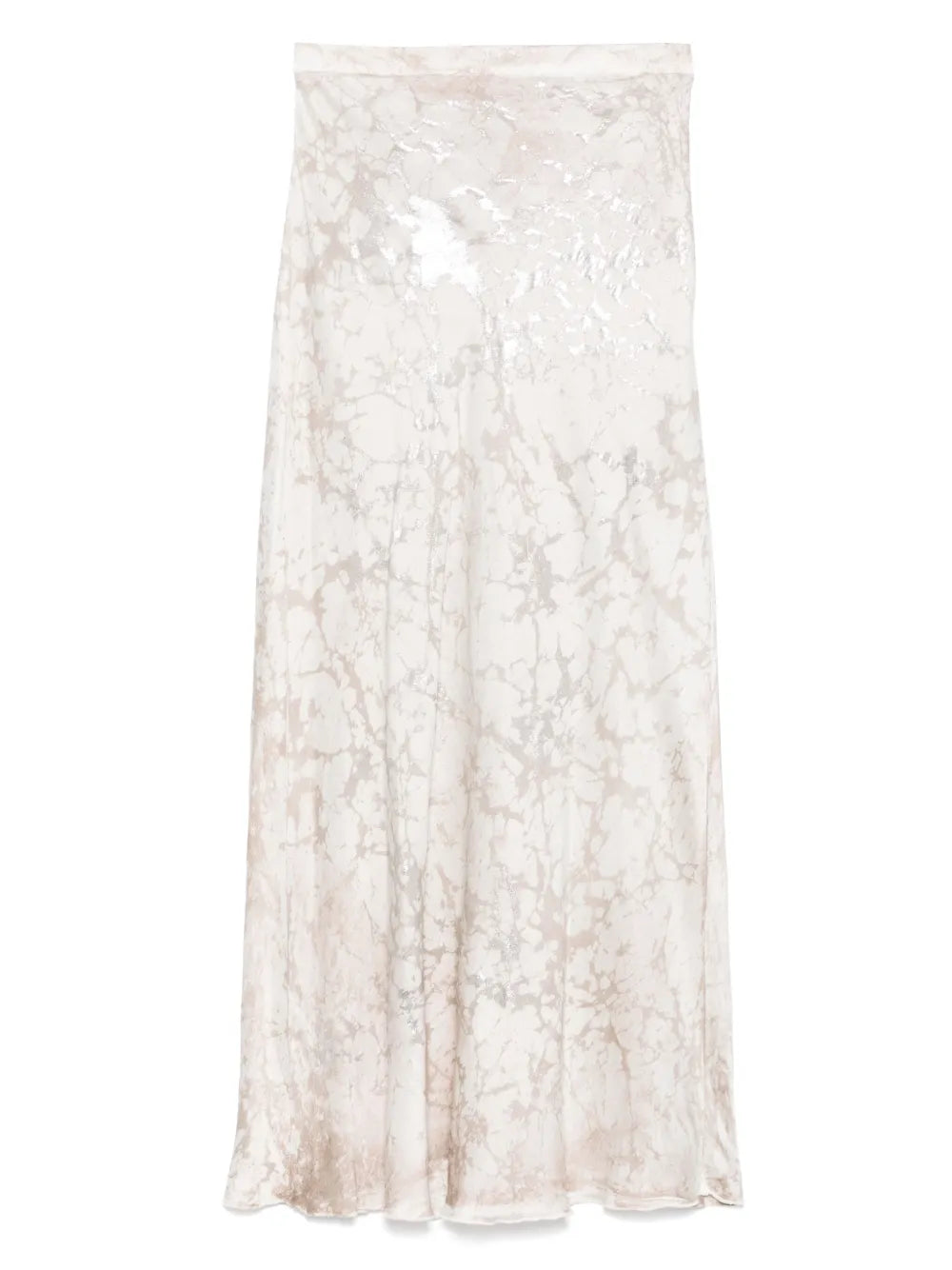 Marbled-Effect Midi Skirt