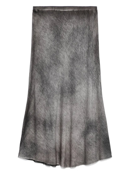 Faded-Effect Midi Skirt