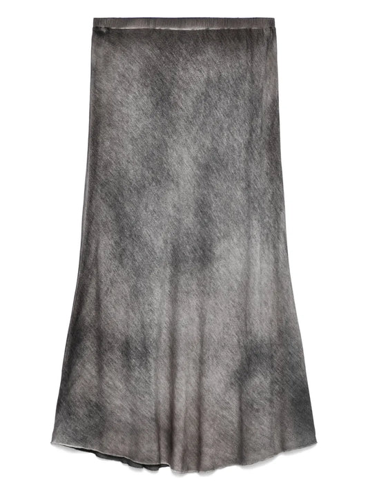 Faded-Effect Midi Skirt