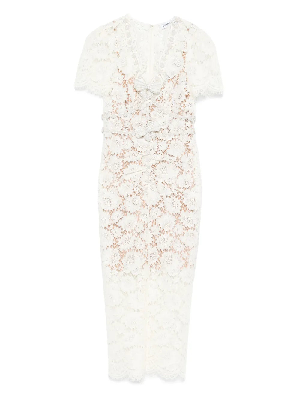Fine-Lace Midi Dress