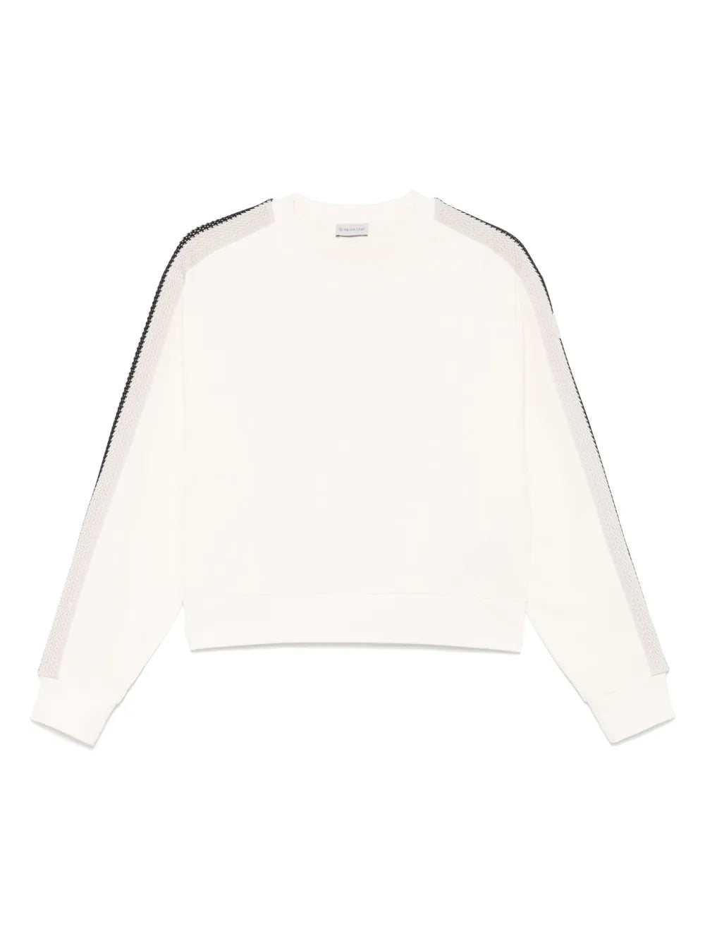 Knitted-Trim Sweatshirt