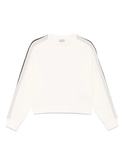 Knitted-Trim Sweatshirt