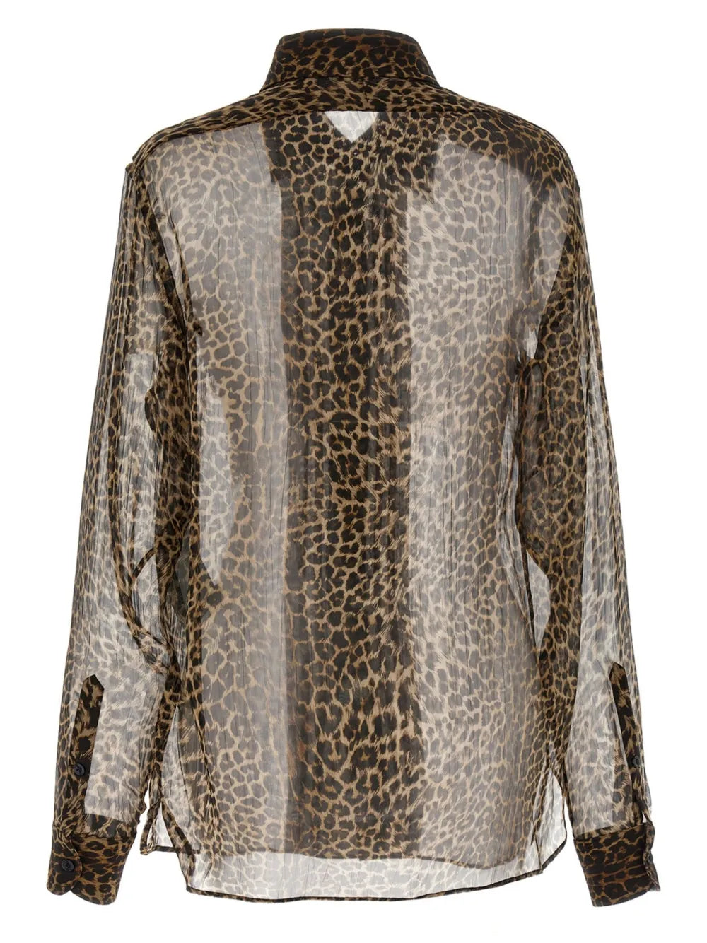 Sheer Leopard-Print Shirt