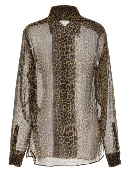 Sheer Leopard-Print Shirt