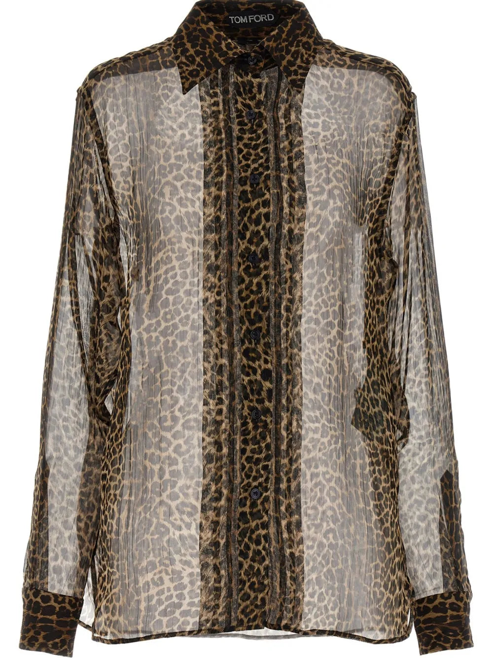 Sheer Leopard-Print Shirt