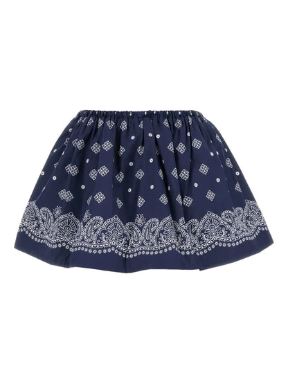 Paisley-Print Mini Skirt