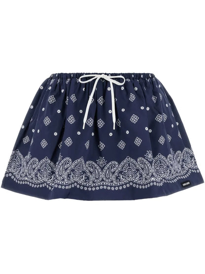 Paisley-Print Mini Skirt
