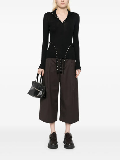 Cropped Wide-Leg Pants
