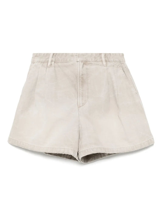 Wide-Leg Denim Shorts