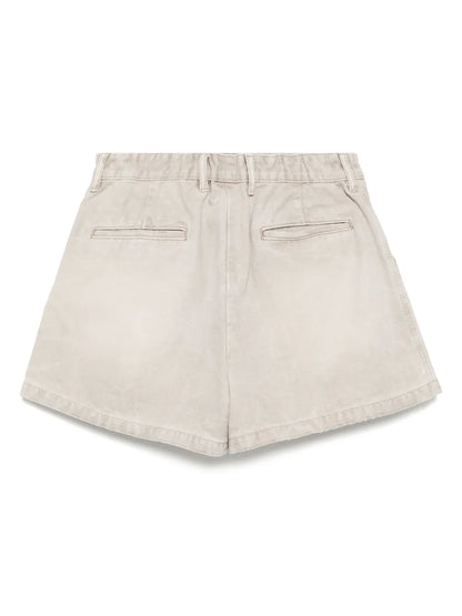 Wide-Leg Denim Shorts