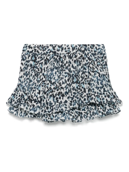 Animal-Print Cotton Shorts