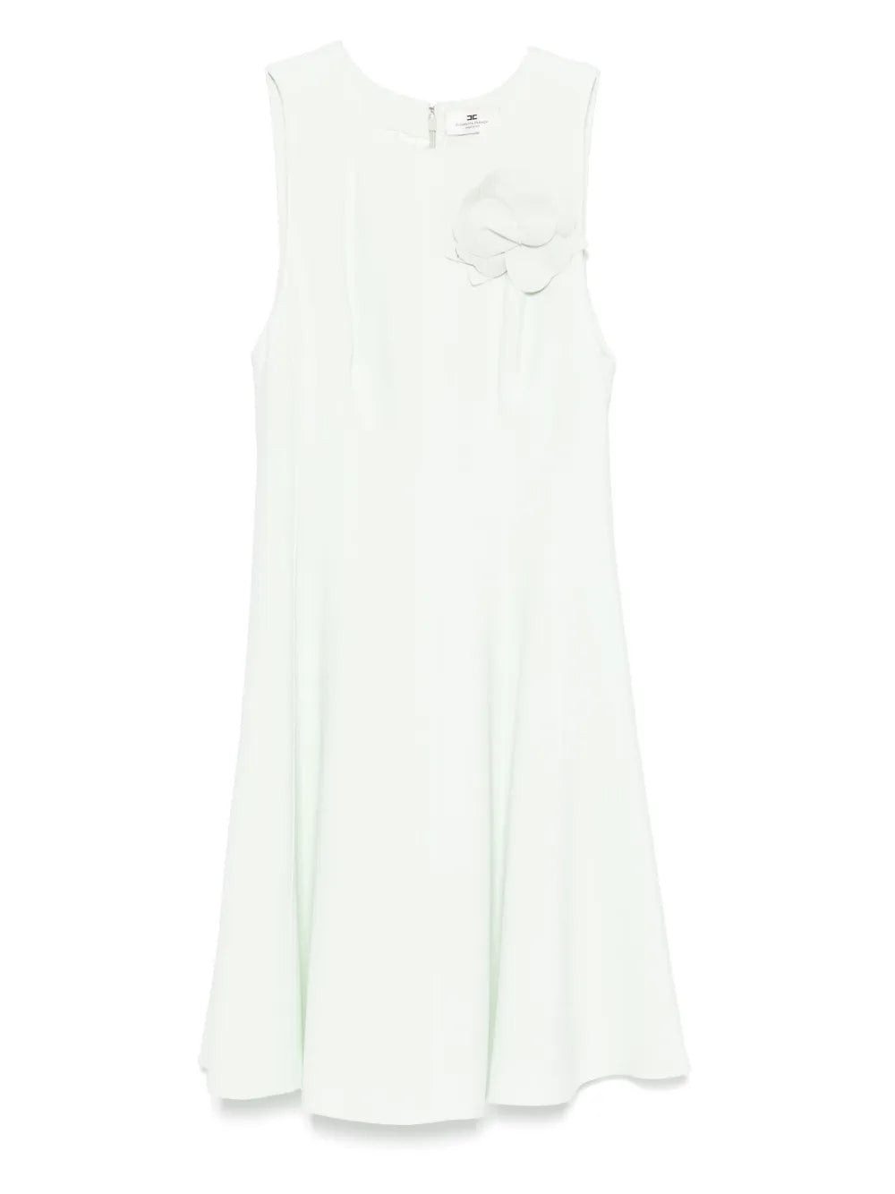 Floral-Appliqué Crepe Mini Dress