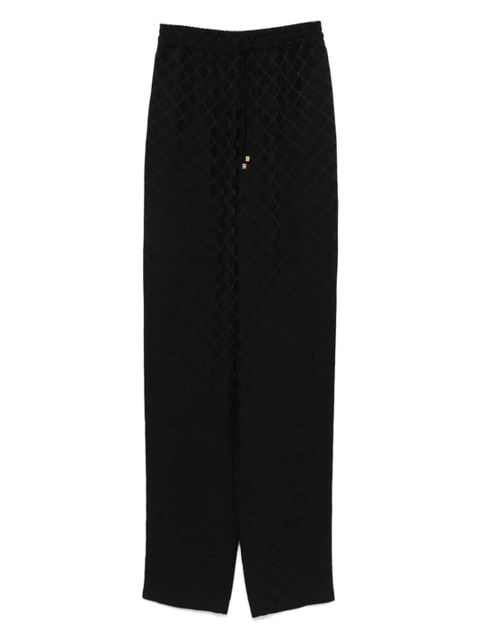 Diamond-Jacquard Satin Trousers