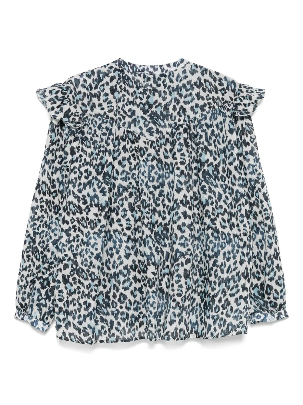 Animal-Print Ruffled Shirt