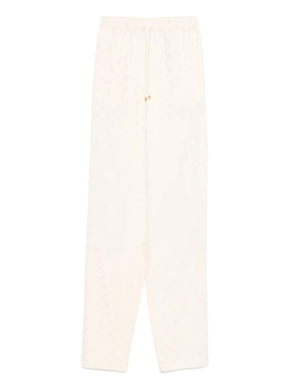 Diamond-Jacquard Satin Trousers