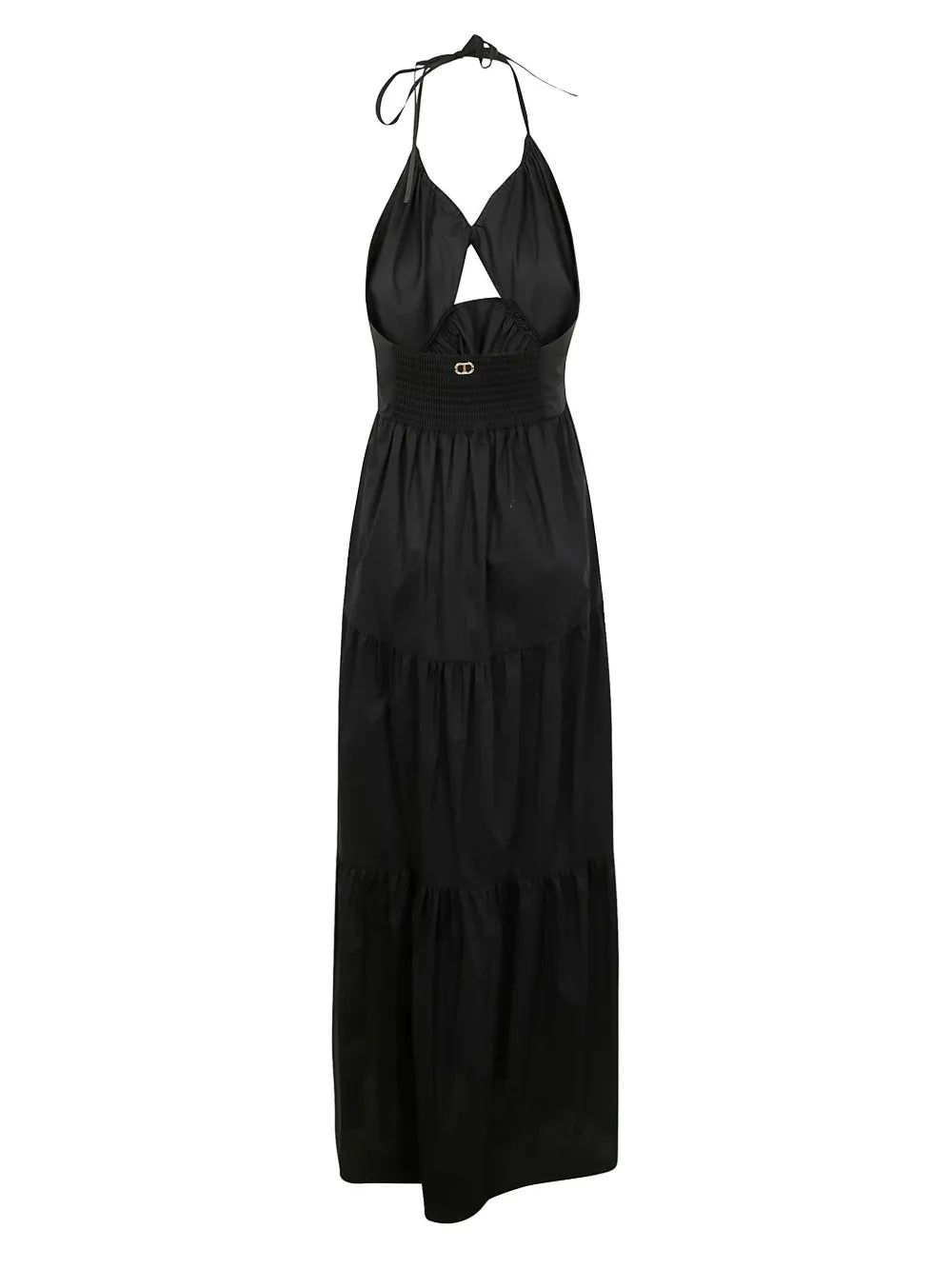 Tie-Fastening Cut-Out Maxi Dress