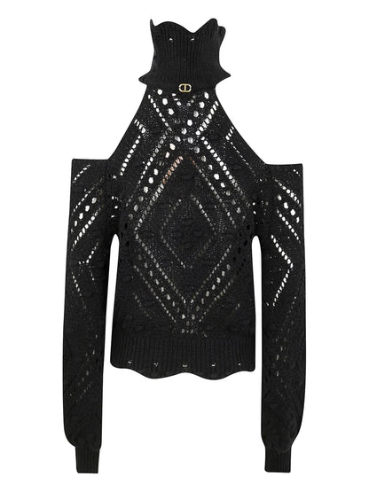 Off-Shoulder Knitted Jumper
