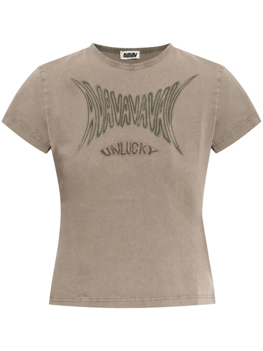 Graphic-Print Cropped T-Shirt