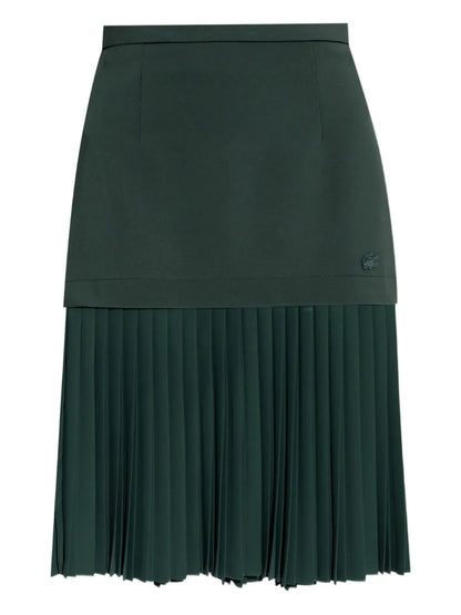 Logo-Patch Pleated Skirt