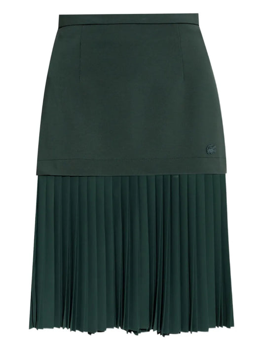 Logo-Patch Pleated Skirt