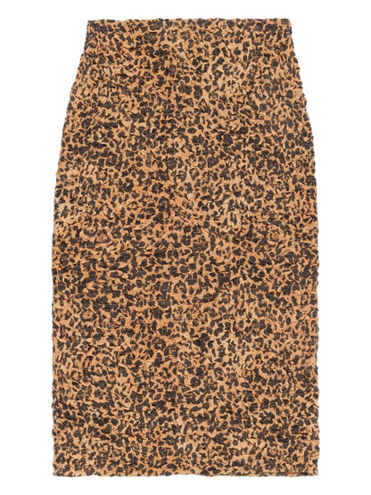 Leopard-Print Straight Skirt