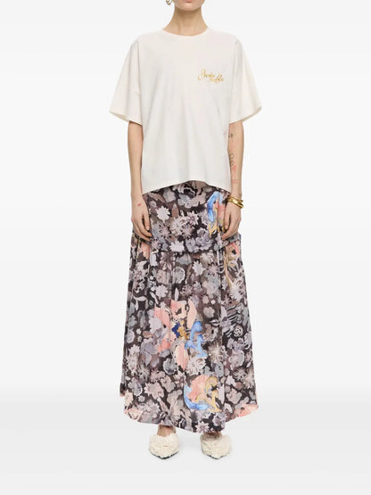 Floral-Print Maxi Skirt