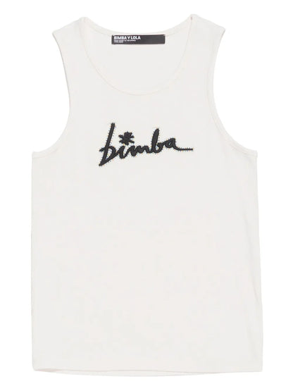 Beaded Logo Tank Top
