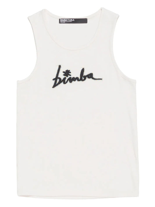 Beaded Logo Tank Top